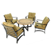 Byron Manor Vermont Garden Coffee Table With 4 Windsor Lounge Chair Set Dining Sets Byron Manor   