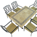Byron Manor Charleston Stone Garden Dining Table with 6 Ascot Chairs Dining Sets Byron Manor Default Title  