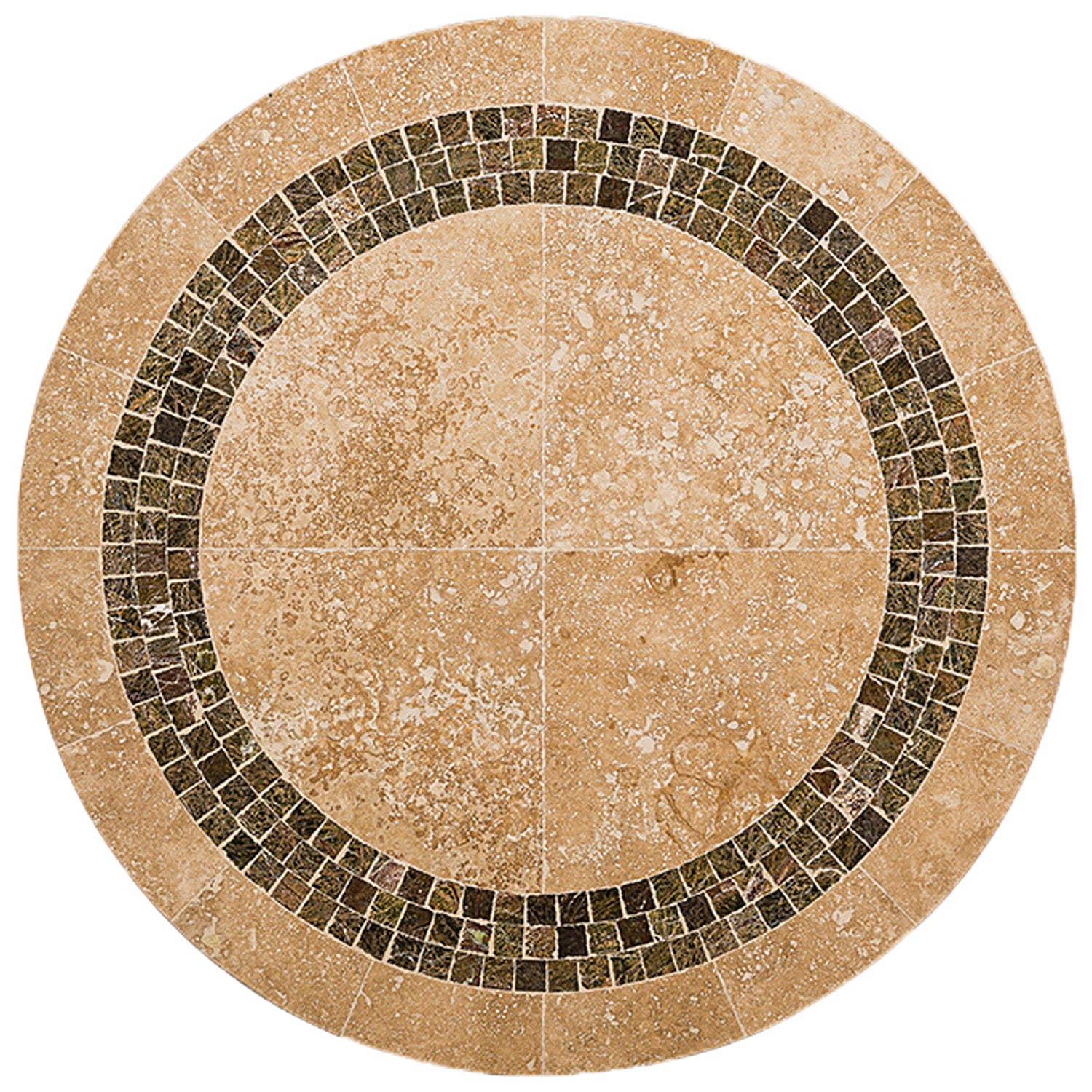 Byron Manor Vermont 110cm Mosaic Stone Dining Table Tables Byron Manor   