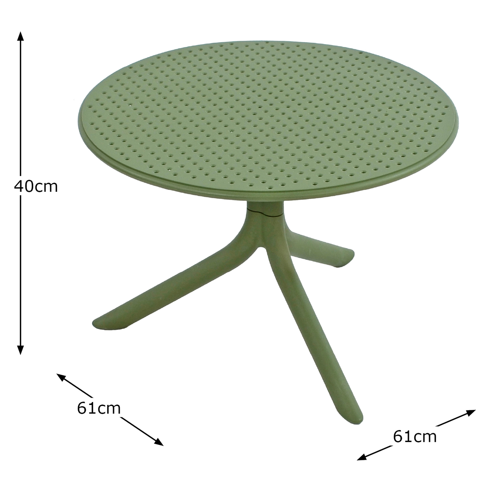 Nardi Step Adjustable Table in Olive Green Tables Nardi   