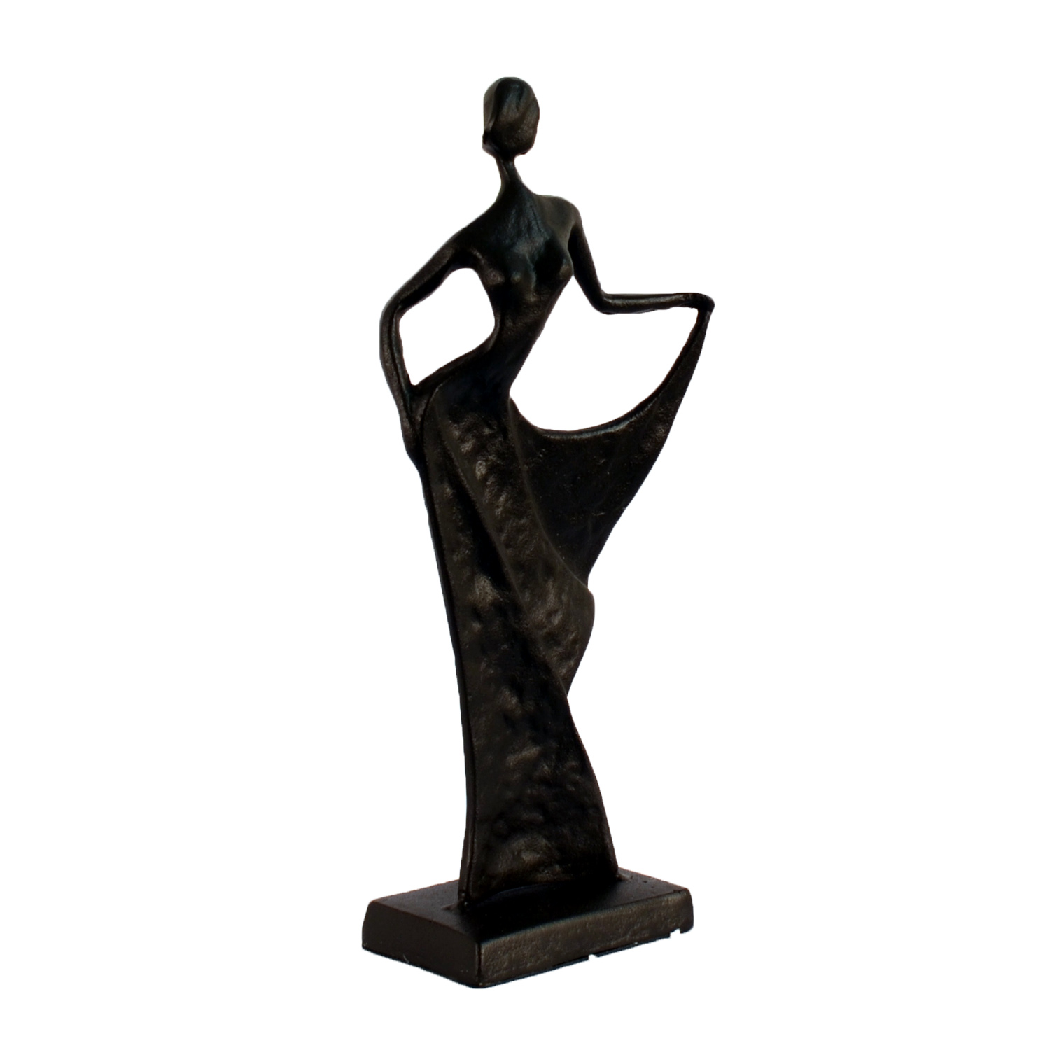 Elur Brigitte Chic Lady Statue Iron Figurine 27cm in Mocha Brown Statues Elur   