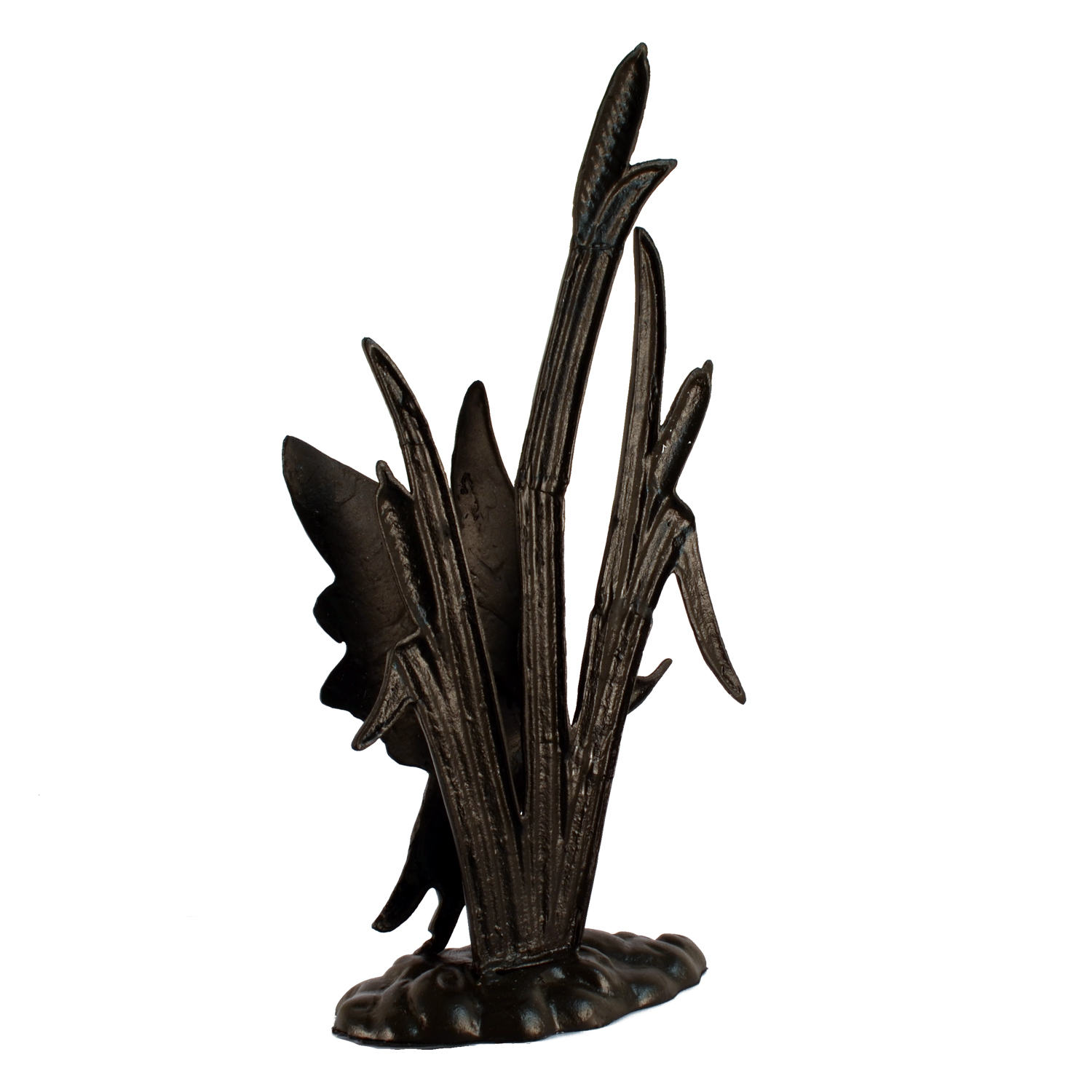 Elur Bird In Reeds Iron Ornament 47cm in Mocha Brown Statues Elur   