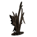 Elur Bird In Reeds Iron Ornament 47cm in Mocha Brown Statues Elur   