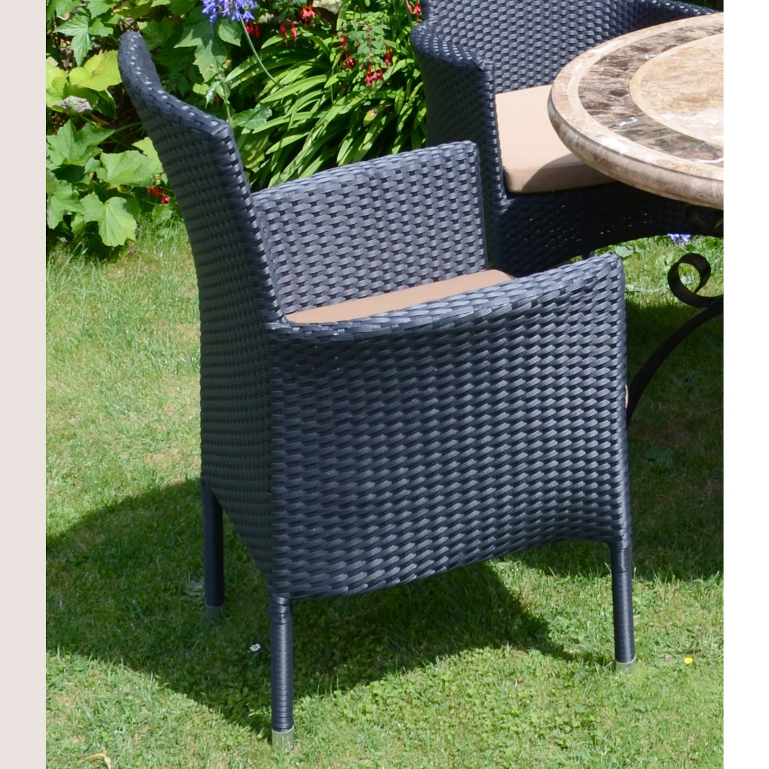 Europa Leisure Stockholm Outdoor Chair Black (Pack of 2) Chairs Europa Leisure   