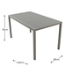 Nardi Cube Garden Dining Table with 6 Net Chair Set in Turtle Dove Grey Dining Sets Nardi   