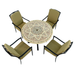 Byron Manor Montpellier Garden Dining Table with 4 Ascot Chairs Set Dining Sets Byron Manor Default Title  