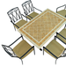 Byron Manor Hampton Stone Garden Dining Table with 6 Ascot Chairs Dining Sets Byron Manor Default Title  