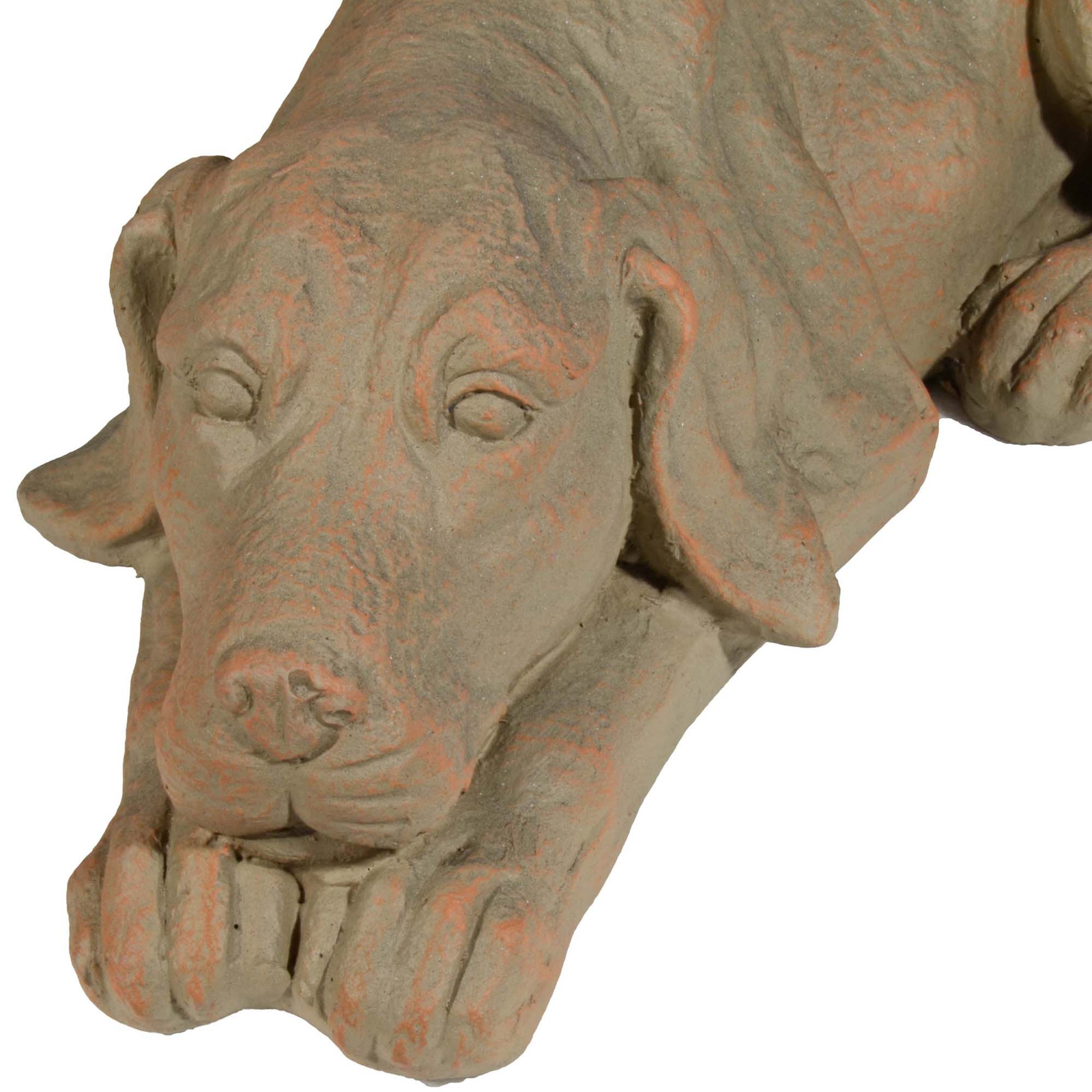Solstice Sculptures Dog Lying 15Cm Sienna Sand Effect Statue Statues Solstice Sculptures   