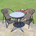 Summer Terrace Antigua Round Table with 2 San Remo Chairs Garden Dining Set Dining Sets Summer Terrace   