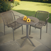 Modura Anders Bistro Table Nickel Grey With 2 Alma Armchair Nickel Grey Outdoor Set Dining Sets Modura