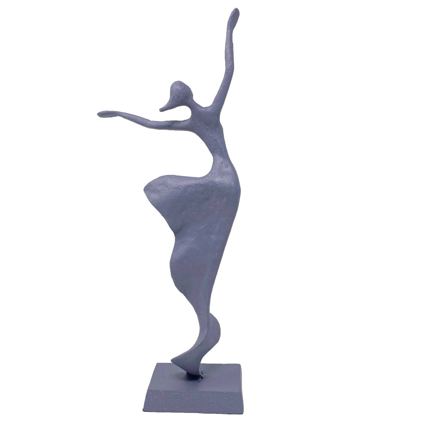 Elur Margot Dancer Iron Figurine 40Cm Grey Shimmer Statue Statues Elur Default Title  