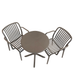 Modura Anders Bistro Table Nickel Grey With 2 Alma Armchair Nickel Grey Outdoor Set Dining Sets Modura