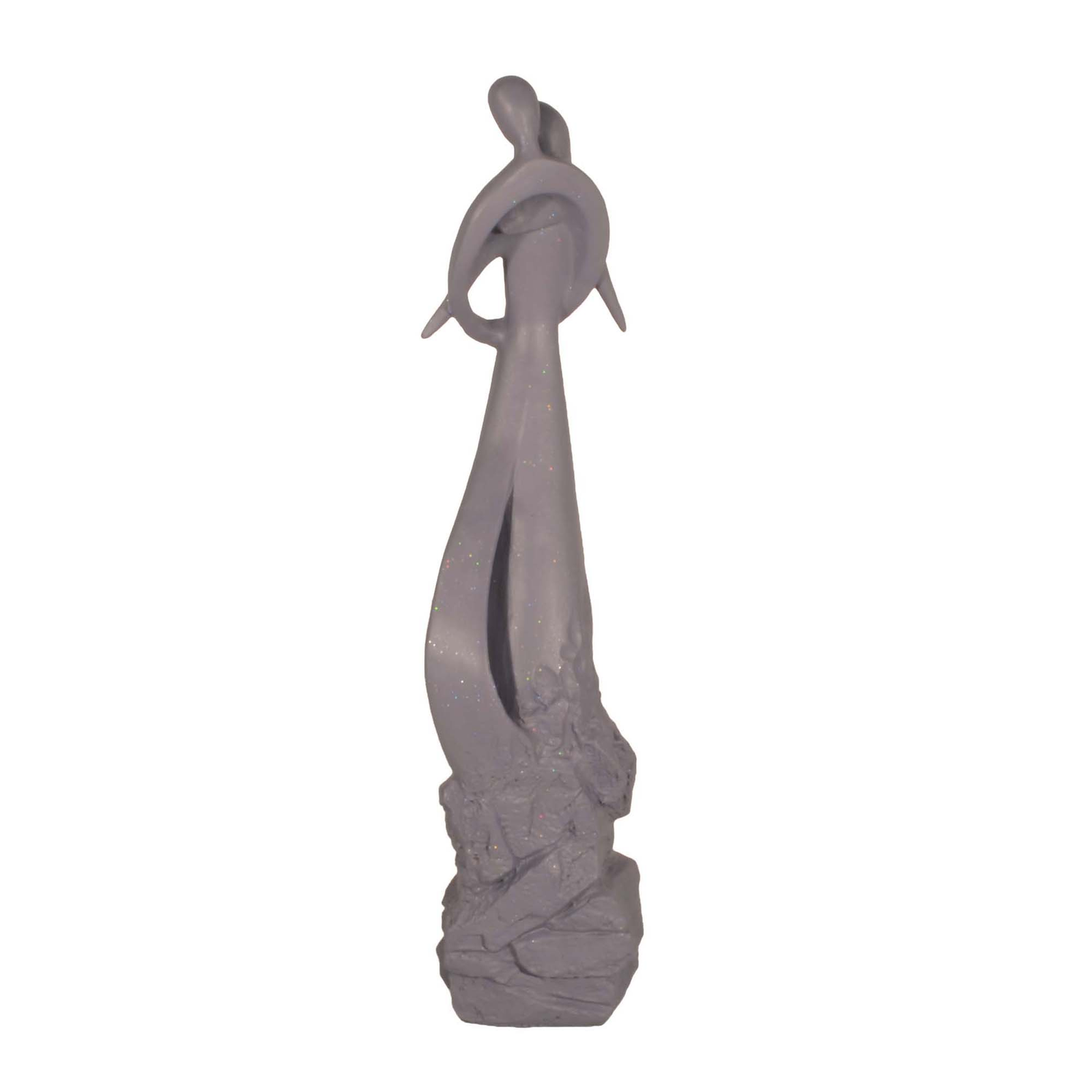 Solstice Sculptures Caring Embrace 81Cm Grey Shimmer Statue Statues Solstice Sculptures Default Title  