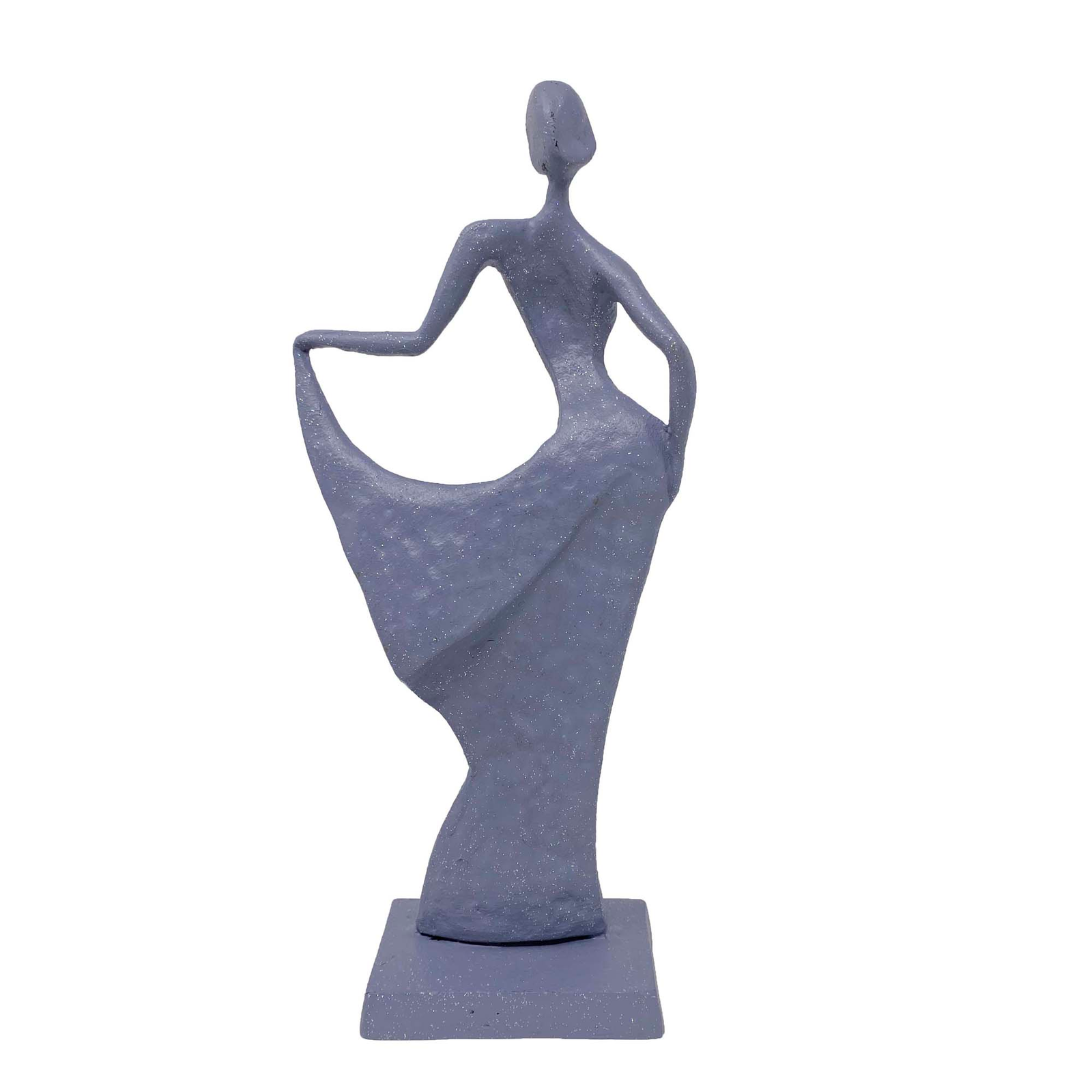 Elur Brigitte Chic Lady Iron Figurine 27Cm Grey Shimmer Statue Statues Elur Default Title  