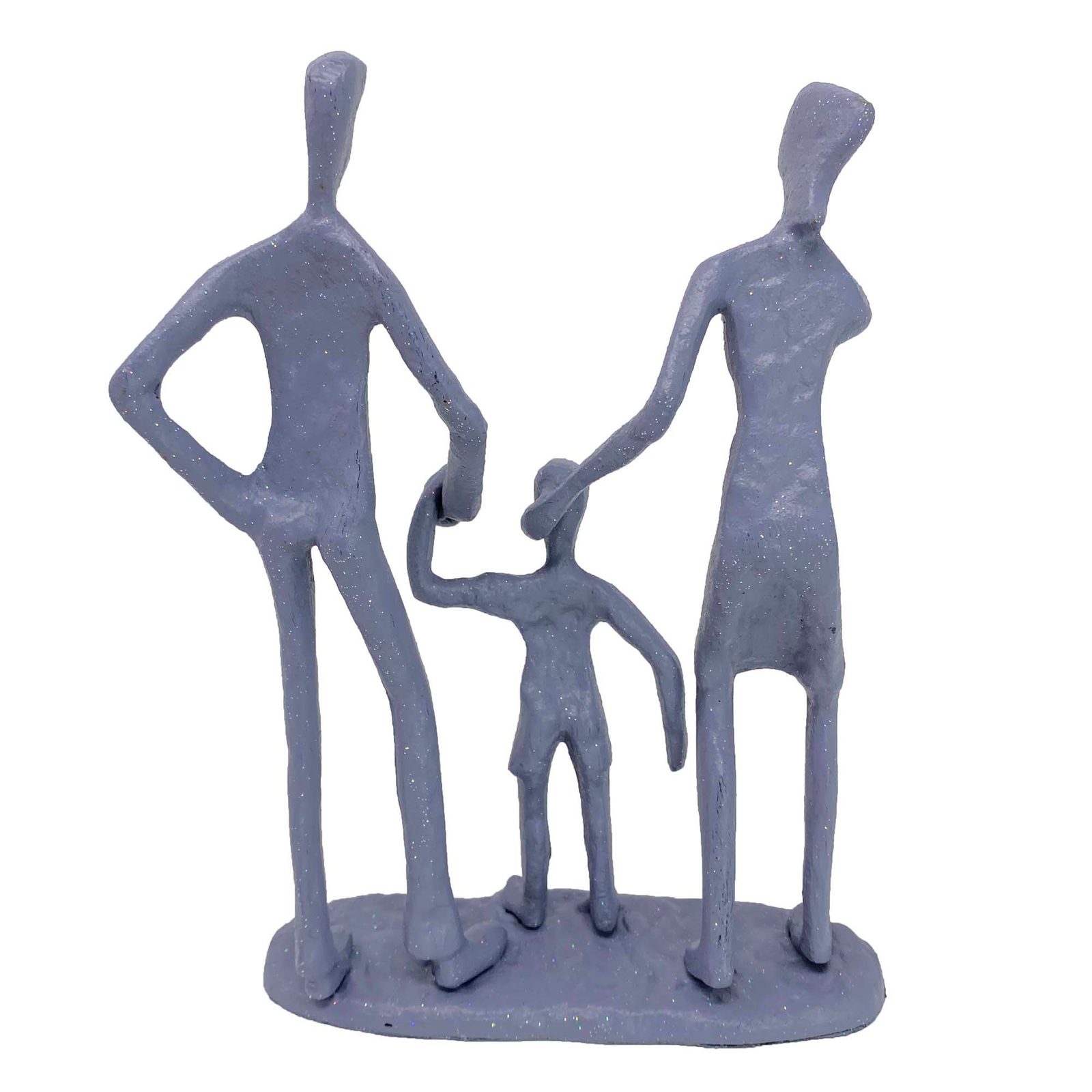Elur Family 3 Outing Iron Figurine 19Cm Grey Shimmer Statue Statues Elur Default Title  