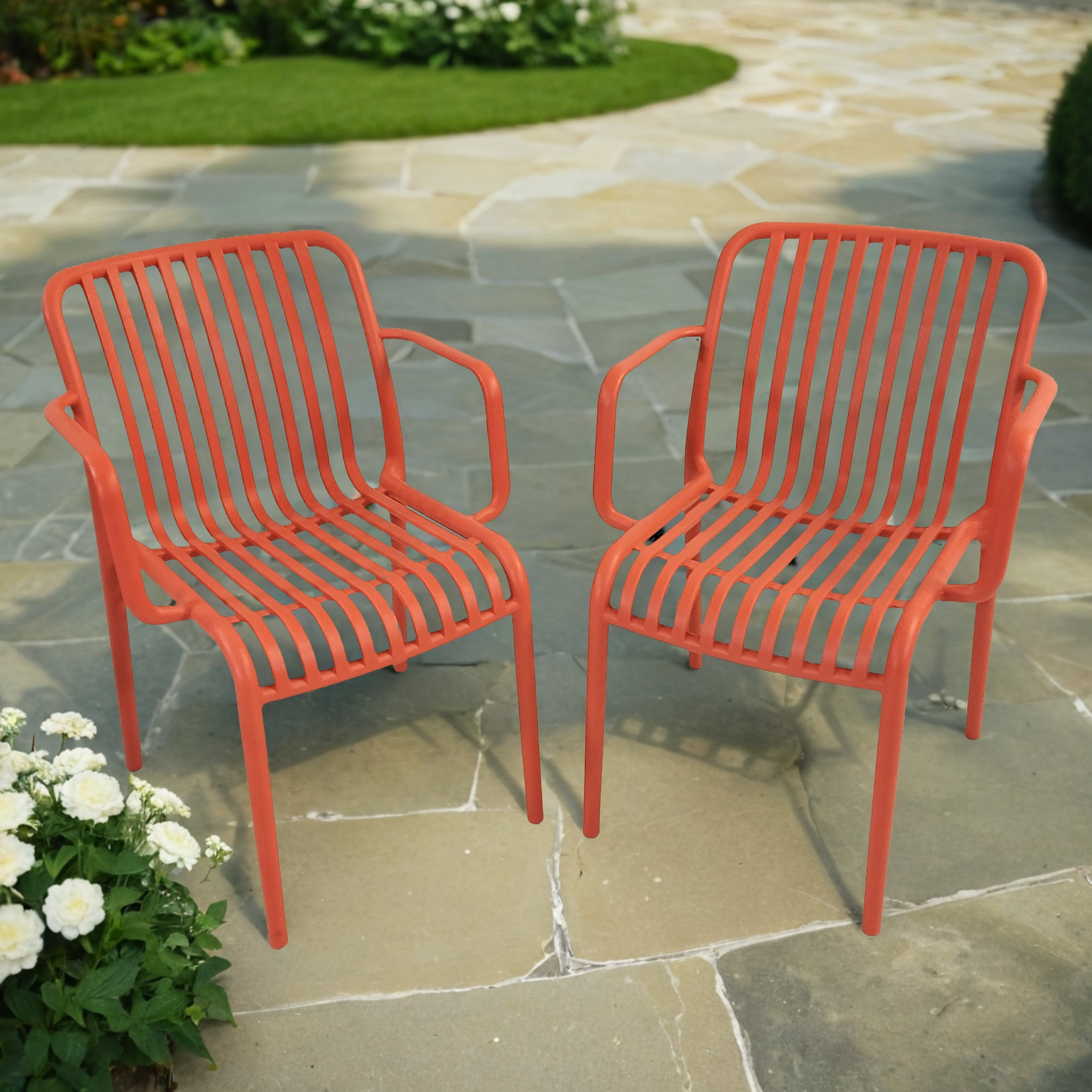 Modura Alma Garden Chair Chilli Red - Pack of 2 Chairs Modura