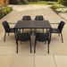 Nardi Cube Garden Dining Table With 6 Tiberina Armchair Set in Anthracite Dining Sets Nardi Default Title