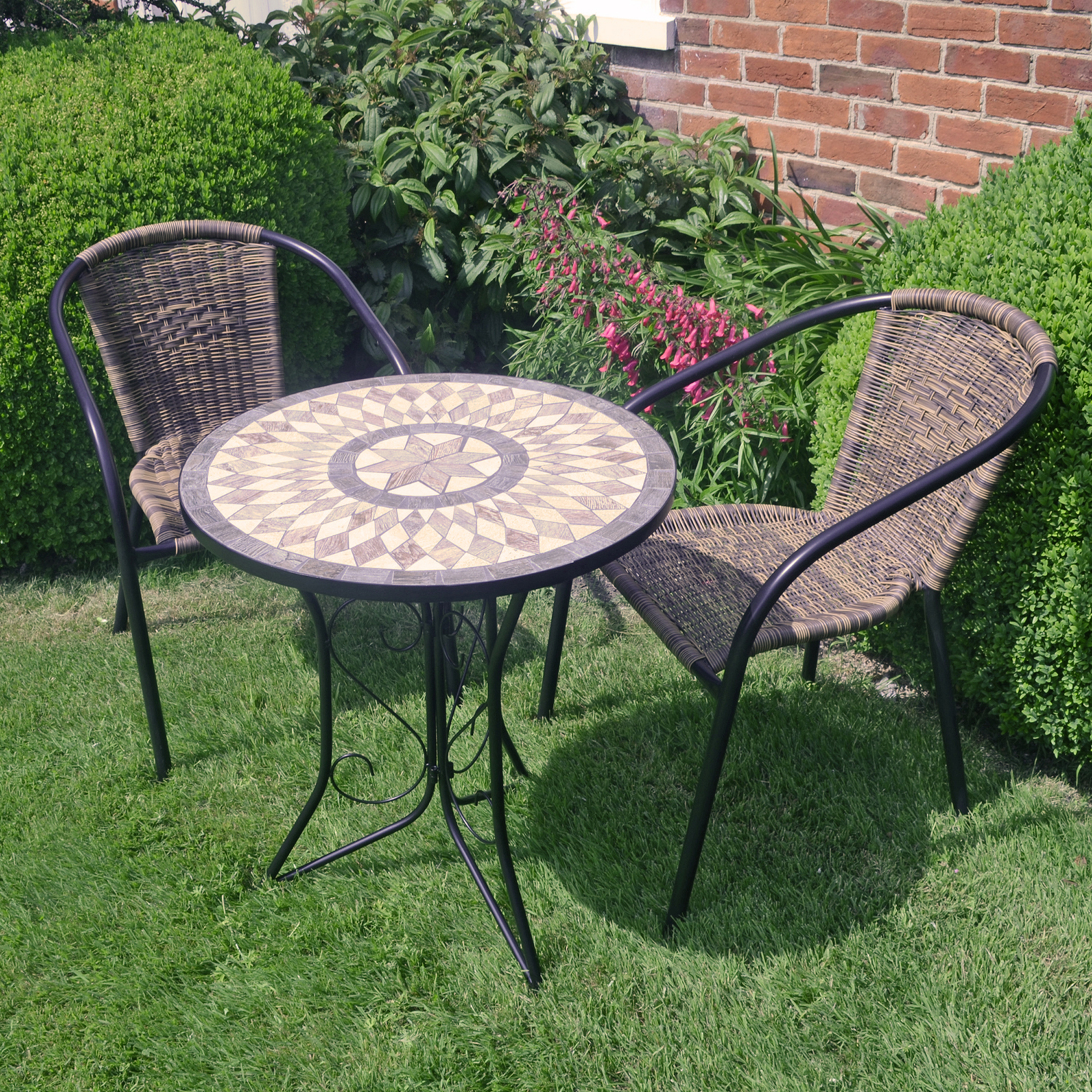 Summer Terrace Brava Bistro with San Remo Chairs Garden Set Dining Sets Summer Terrace