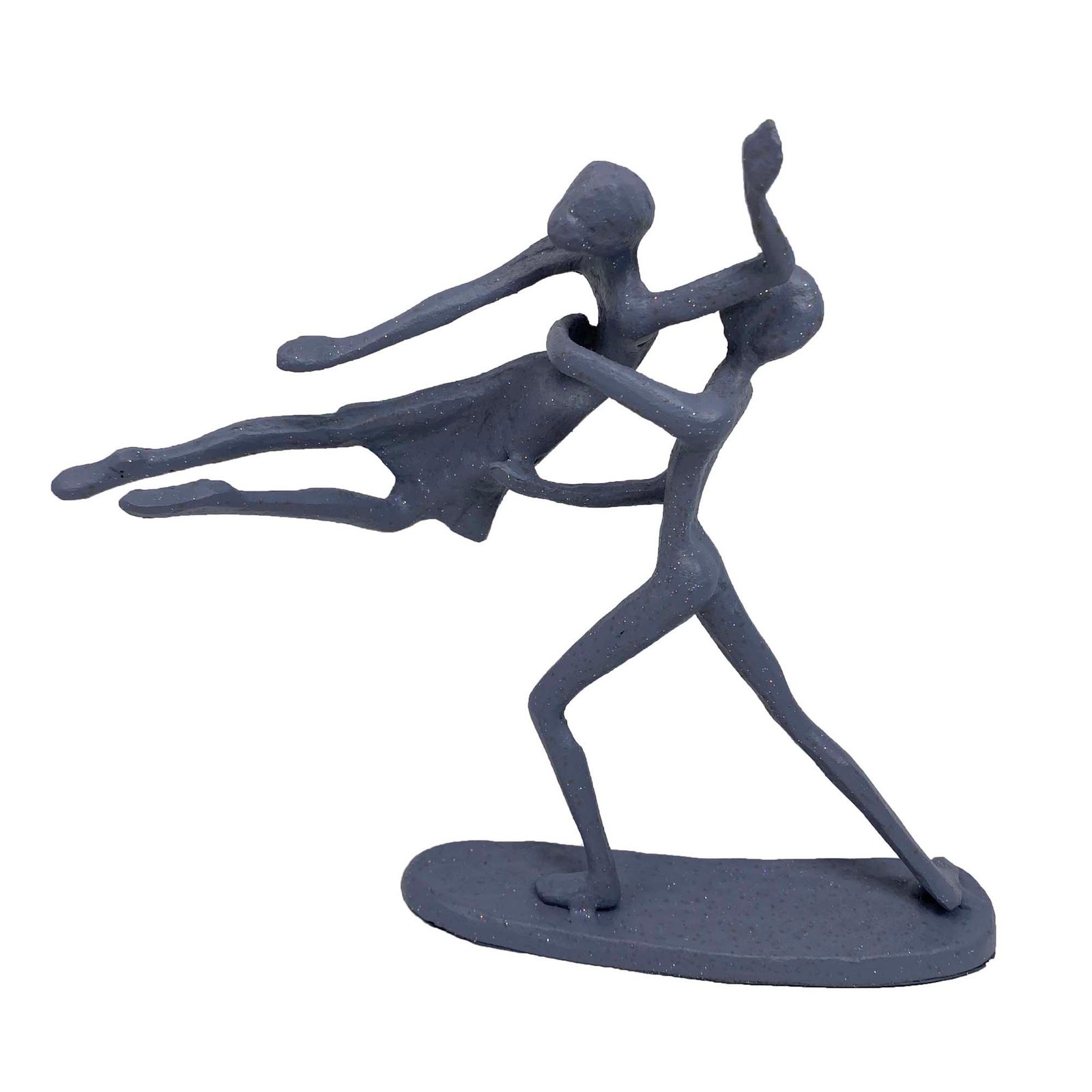 Elur Dancing Couple In Lift Iron Figurine 17Cm Grey Shimmer Statue Statues Elur Default Title  