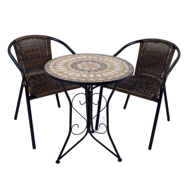 Summer Terrace Brava Bistro with San Remo Chairs Garden Set Dining Sets Summer Terrace