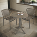 Modura Anders Bistro Table Nickel Grey With 2 Alma Armchair Nickel Grey Outdoor Set Dining Sets Modura