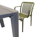 Modura Henrik 140 Dining Table Nickel Grey With 6 Alma Armchair Avocado Outdoor Set Dining Sets Modura