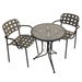 Summer Terrace Antigua Bistro 60cm with 2 Karin Chairs Garden Set Dining Sets Summer Terrace