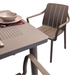 Nardi Libeccio Garden Dining Table With 6 Tiberina Armchair Set in Turtle Dove Dining Sets Nardi