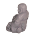 Solstice Sculptures Buddhist Monk Sitting 43Cm Grey Shimmer Statue Statues Solstice Sculptures   