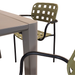 Modura Henrik 140 Dining Table Nickel Grey With 6 Karin Armchair Avocado-Black Outdoor Set Dining Sets Modura