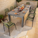 Modura Henrik 220 Dining Table Nickel Grey With 8 Karin Armchair Avocado-Black Outdoor Set Dining Sets Modura