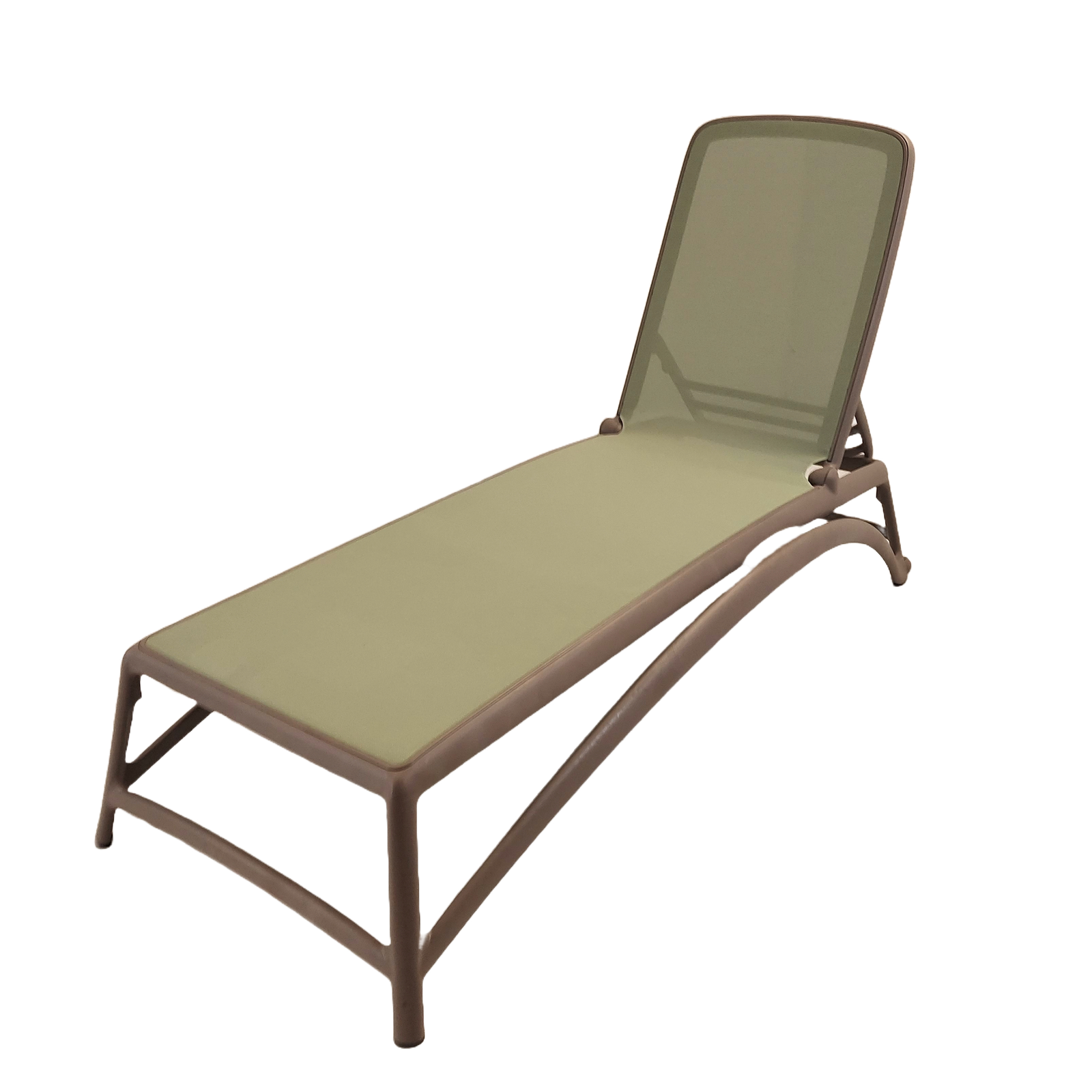 Nardi Atlantico Sun Lounger in Turtle Dove & Olive Green Sun Loungers Nardi