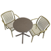 Modura Anders Bistro Table Nickel Grey With 2 Alma Armchair Avocado Outdoor Set Dining Sets Modura