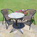 Summer Terrace Cuba Round Table with 2 San Remo Chairs Garden Dining Set Dining Sets Summer Terrace   