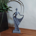 Elur Brigitte Chic Lady Iron Figurine 27Cm Grey Shimmer Statue Statues Elur   