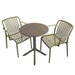 Modura Anders Bistro Table Nickel Grey With 2 Alma Armchair Avocado Outdoor Set Dining Sets Modura