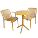 Modura Anders Bistro Table Saffron With 2 Alma Armchair Saffron Outdoor Set Dining Sets Modura