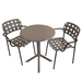 Modura Anders Bistro Table Nickel Grey With 2 Karin Armchair Grey-Black Outdoor Set Dining Sets Modura