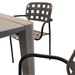 Modura Henrik 220 Dining Table Nickel Grey With 8 Karin Armchair Grey-Black Outdoor Set Dining Sets Modura Default Title