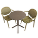 Modura Anders Bistro Table Nickel Grey With 2 Stina Armchair Avocado Outdoor Set Dining Sets Modura