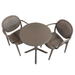 Modura Anders Bistro Table Nickel Grey With 2 Stina Armchair Nickel Grey Outdoor Set Dining Sets Modura