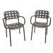 Modura Karin Garden Chair Nickel Grey-Black - Pack of 2 Chairs Modura