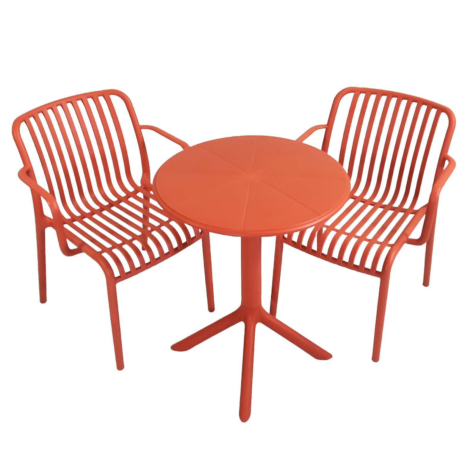 Modura Anders Bistro Table Chilli With 2 Alma Armchair Chilli Outdoor Set Dining Sets Modura