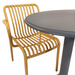 Modura Anders Bistro Table Nickel Grey With 2 Alma Armchair Saffron Outdoor Set Dining Sets Modura