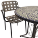 Summer Terrace Antigua Bistro 60cm with 2 Karin Chairs Garden Set Dining Sets Summer Terrace