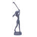 Elur Golfer Lady Iron Figurine 29Cm Grey Shimmer Statue Statues Elur Default Title  
