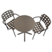 Modura Anders Bistro Table Nickel Grey With 2 Karin Armchair Grey-Black Outdoor Set Dining Sets Modura