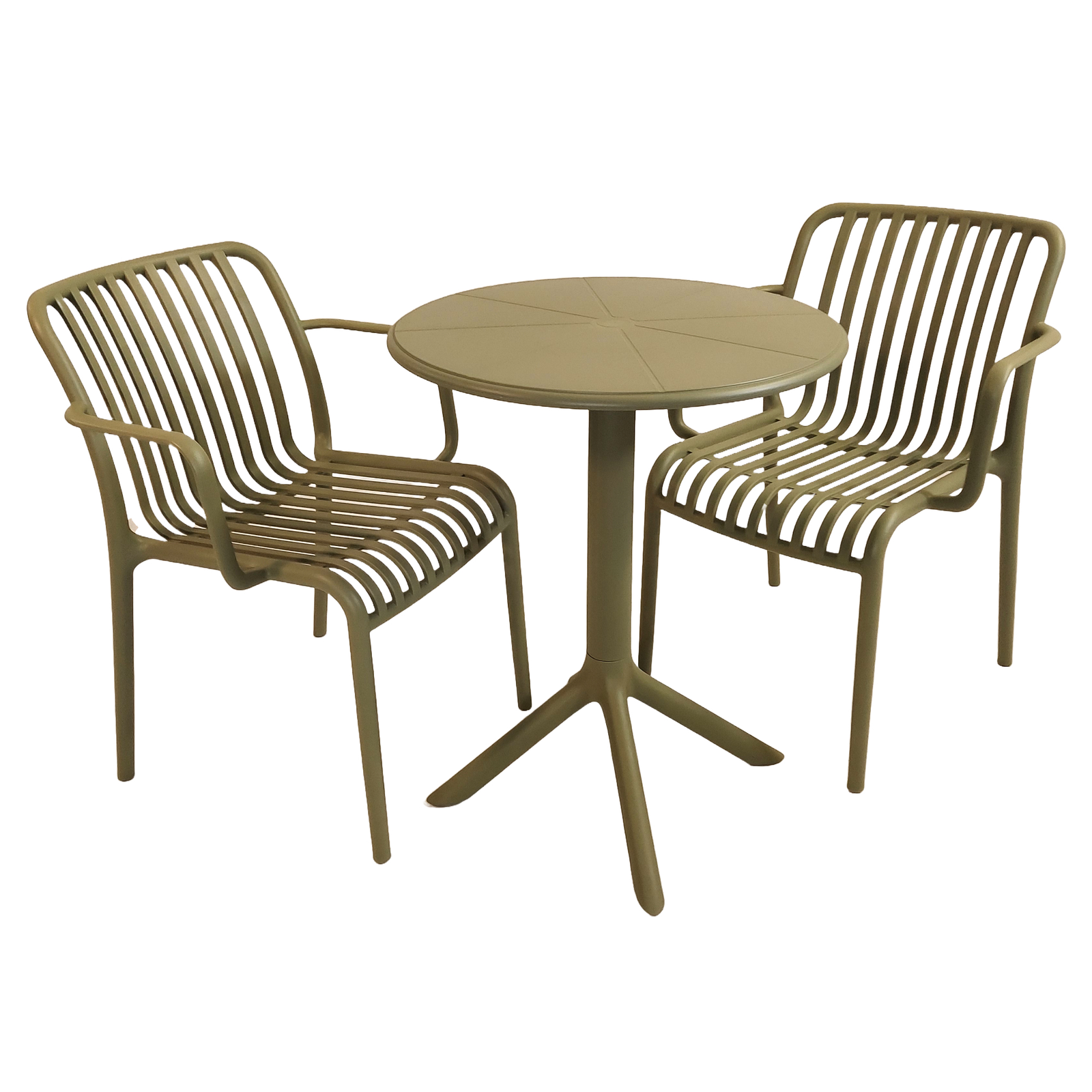 Modura Anders Bistro Table Avocado With 2 Alma Armchair Avocado Outdoor Set Dining Sets Modura