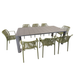 Modura Henrik 220 Dining Table Nickel Grey With 8 Alma Armchair Avocado Outdoor Set Dining Sets Modura Default Title