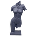 Elur Torso Sculpture Elur Aluminium Ornament 38Cm Grey Shimmer Statue Statues Elur   